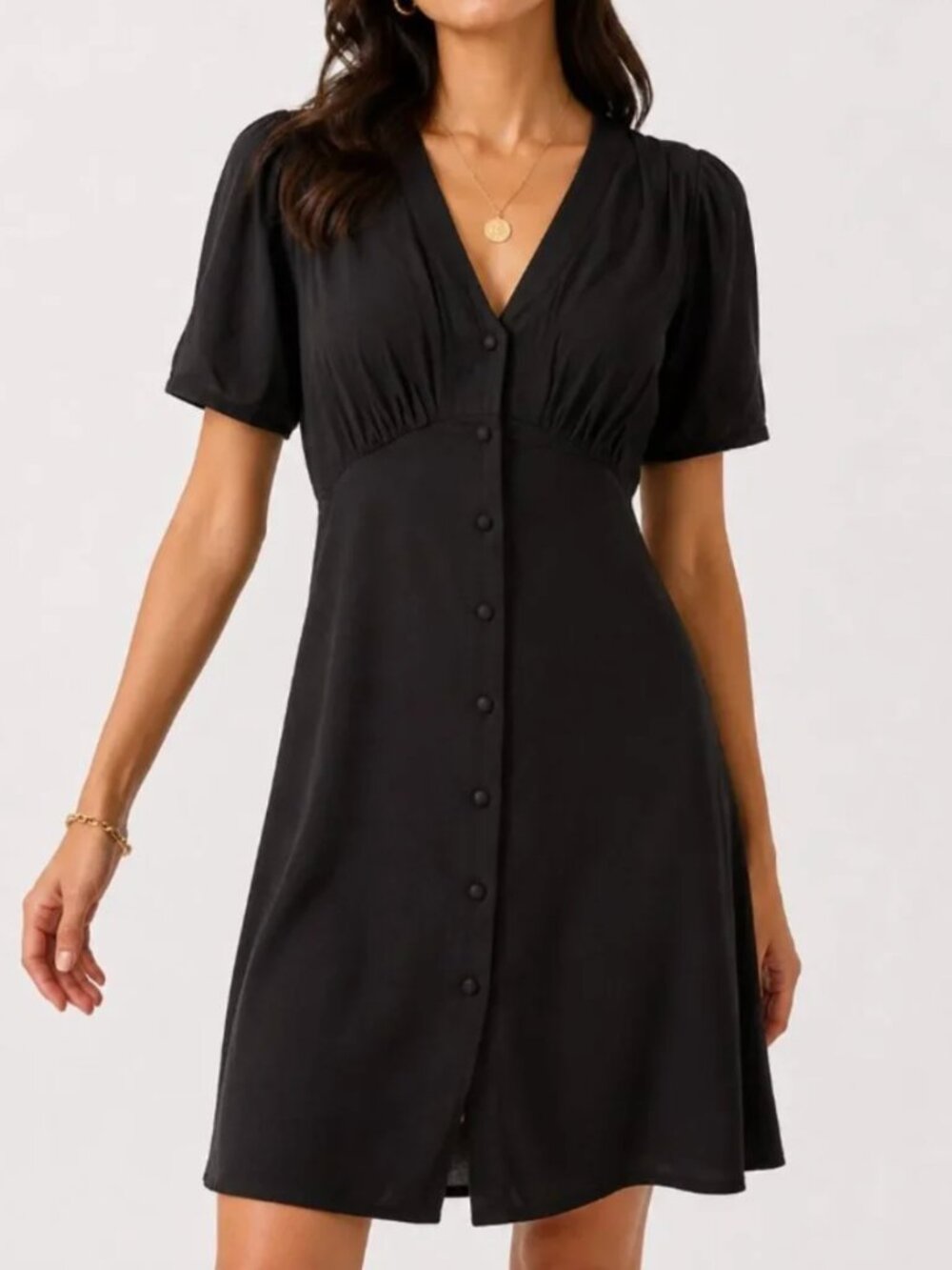Old Navy Button-Down Crepe Mini Dress in size XL